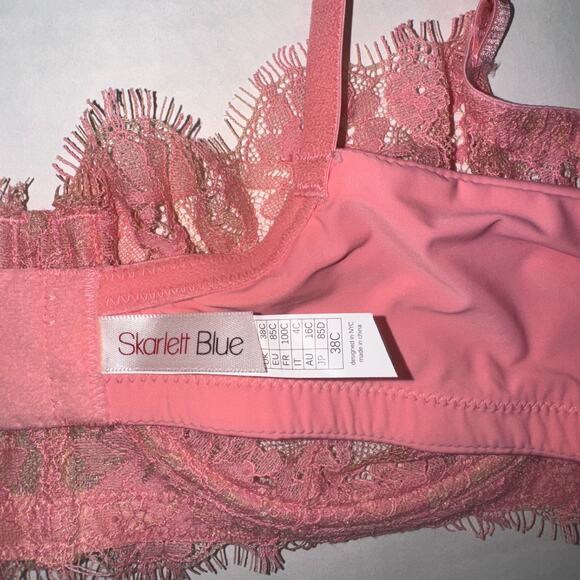 Skarlett Blue Women 38C Bra Intimates Feminine Entice Underwire Balconette - Picture 6 of 9